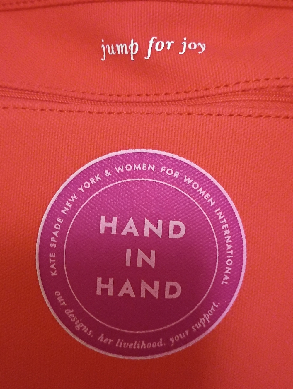 kate spade Pink Jump For Joy Orange And Pink Tote - Picture 2 of 11